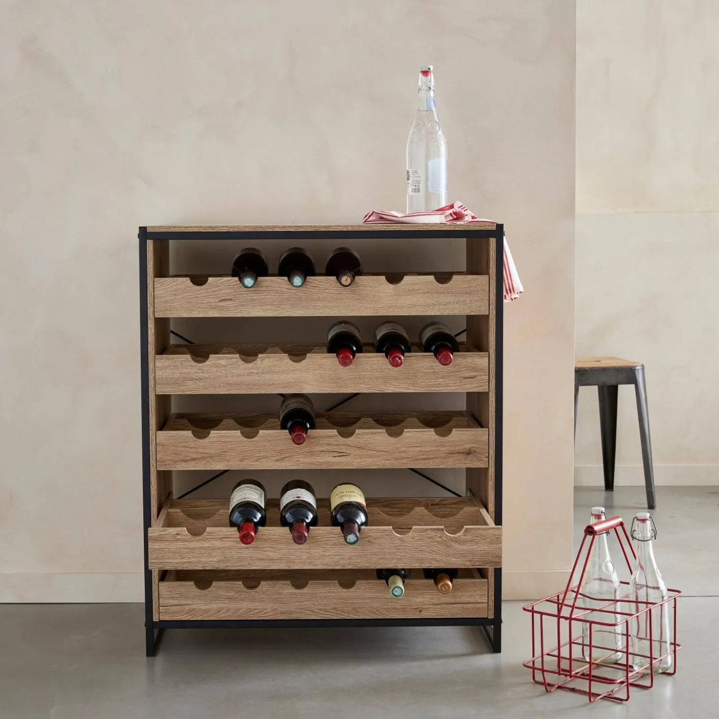 Prateleiras para vinhos
