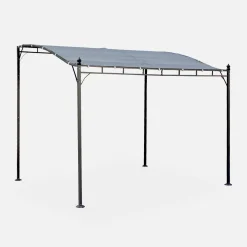 Pérgola acoplada de aço, 3x2,5m