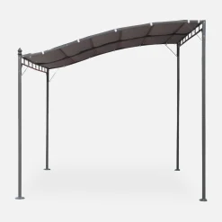 Pérgola acoplada de aço, 3x2,5m