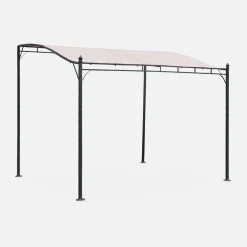 Pérgola acoplada de aço, 3x2,5m