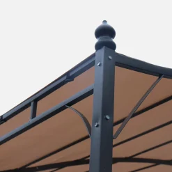 Pérgola acoplada de aço, 3x2,5m