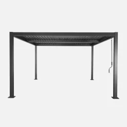 Pérgola bioclimática de alumínio e aço com lâminas ajustáveis 3,6x3,6m