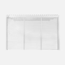 Pérgola bioclimática de alumínio encostada 3x4m + 3 persianas 1.3m