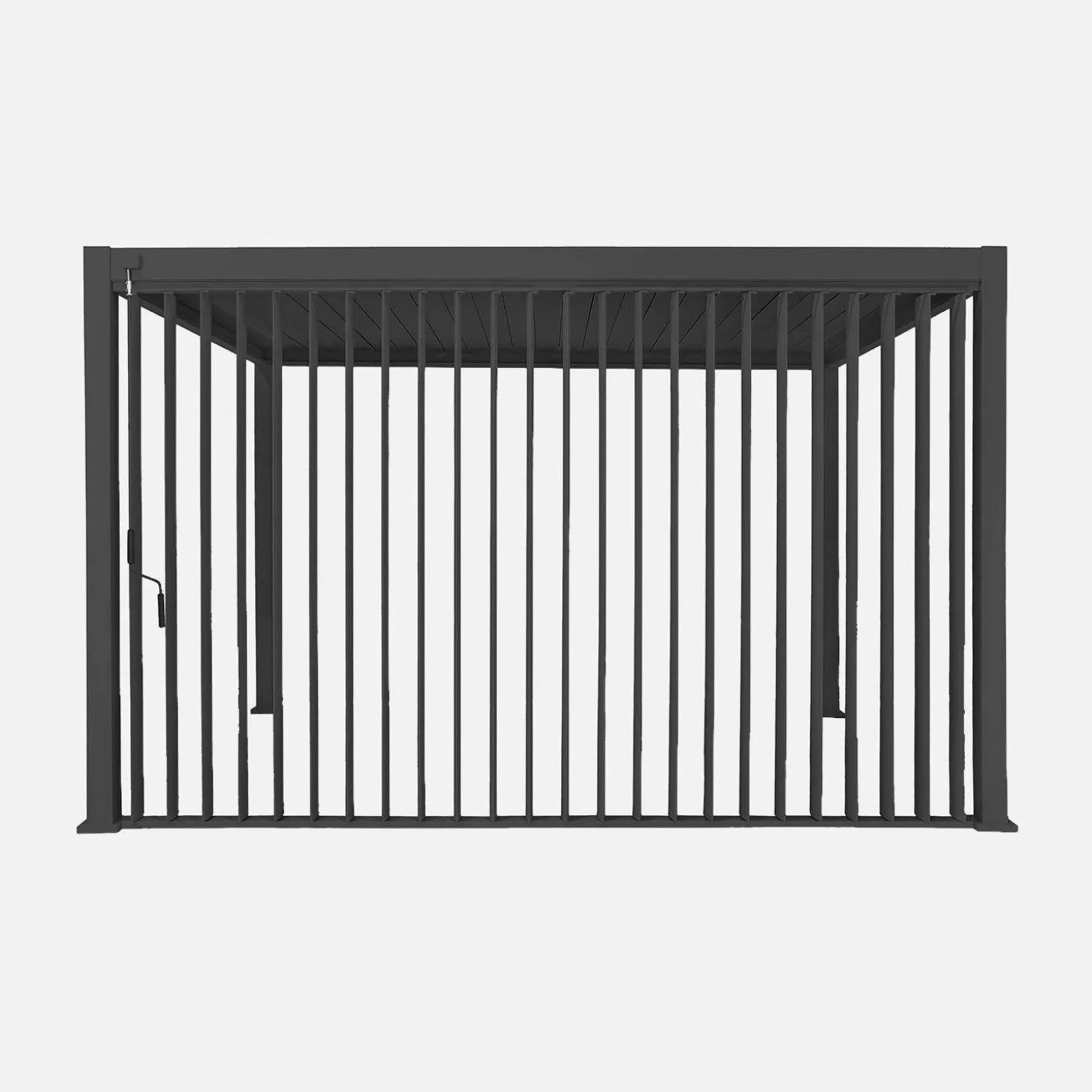 Pérgola bioclimática de alumínio 3x4m + painel vertical 4m Triomphe