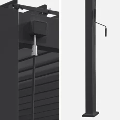 Pérgola bioclimática de alumínio encostada 3x4m + 1 estore 4m