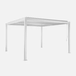 Pérgola bioclimática de alumínio e aço com lâminas ajustáveis 3,6x3,6m
