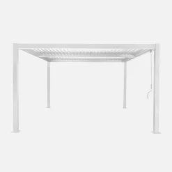 Pérgola bioclimática de alumínio e aço com lâminas ajustáveis 3,6x3,6m