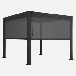 Pérgola bioclimática de alumínio 3x3m + 2 estores de 3m