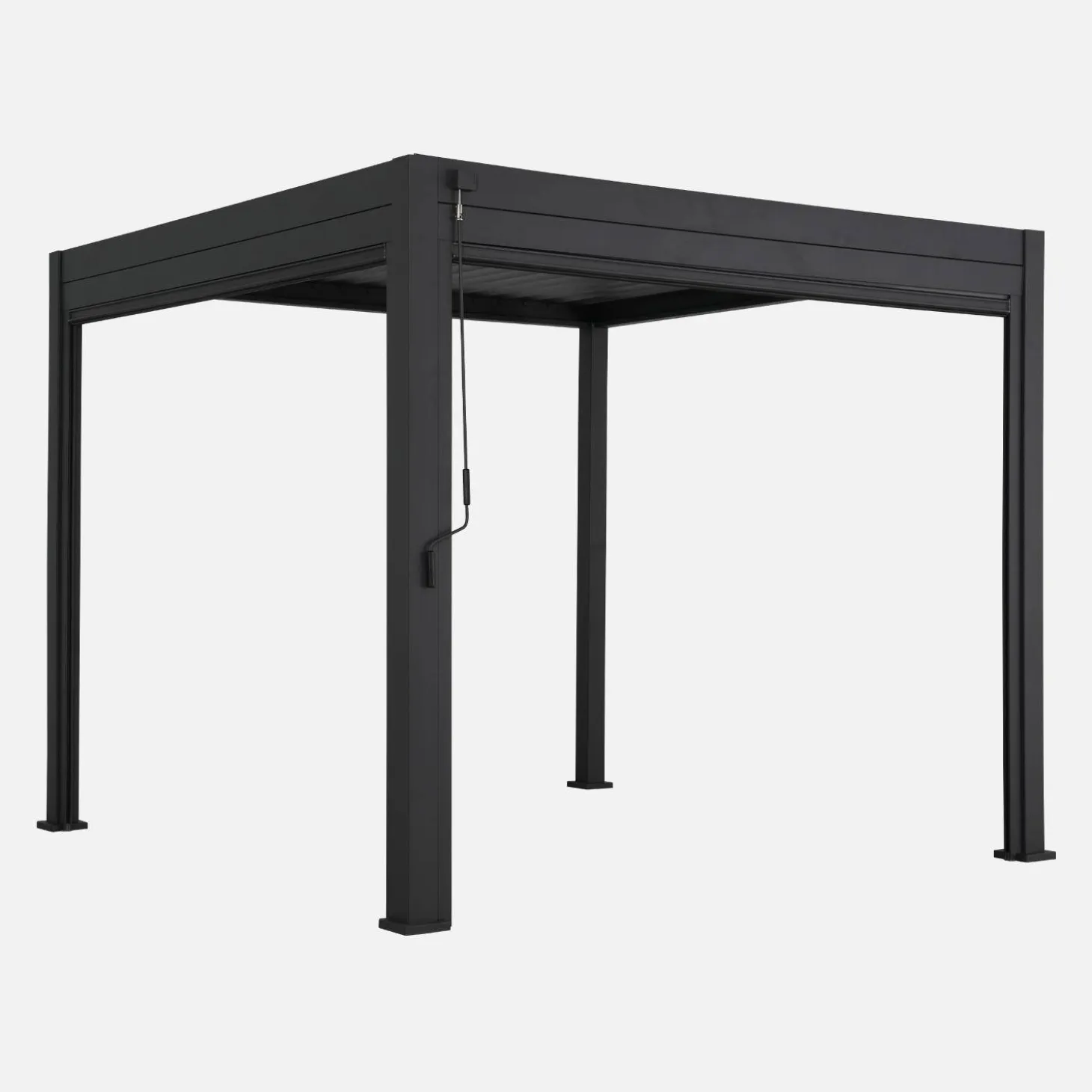 Pérgola bioclimática de alumínio 3x3m + 2 estores de 3m