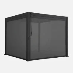 Pérgola bioclimática de alumínio 3x3m + 2 estores de 3m