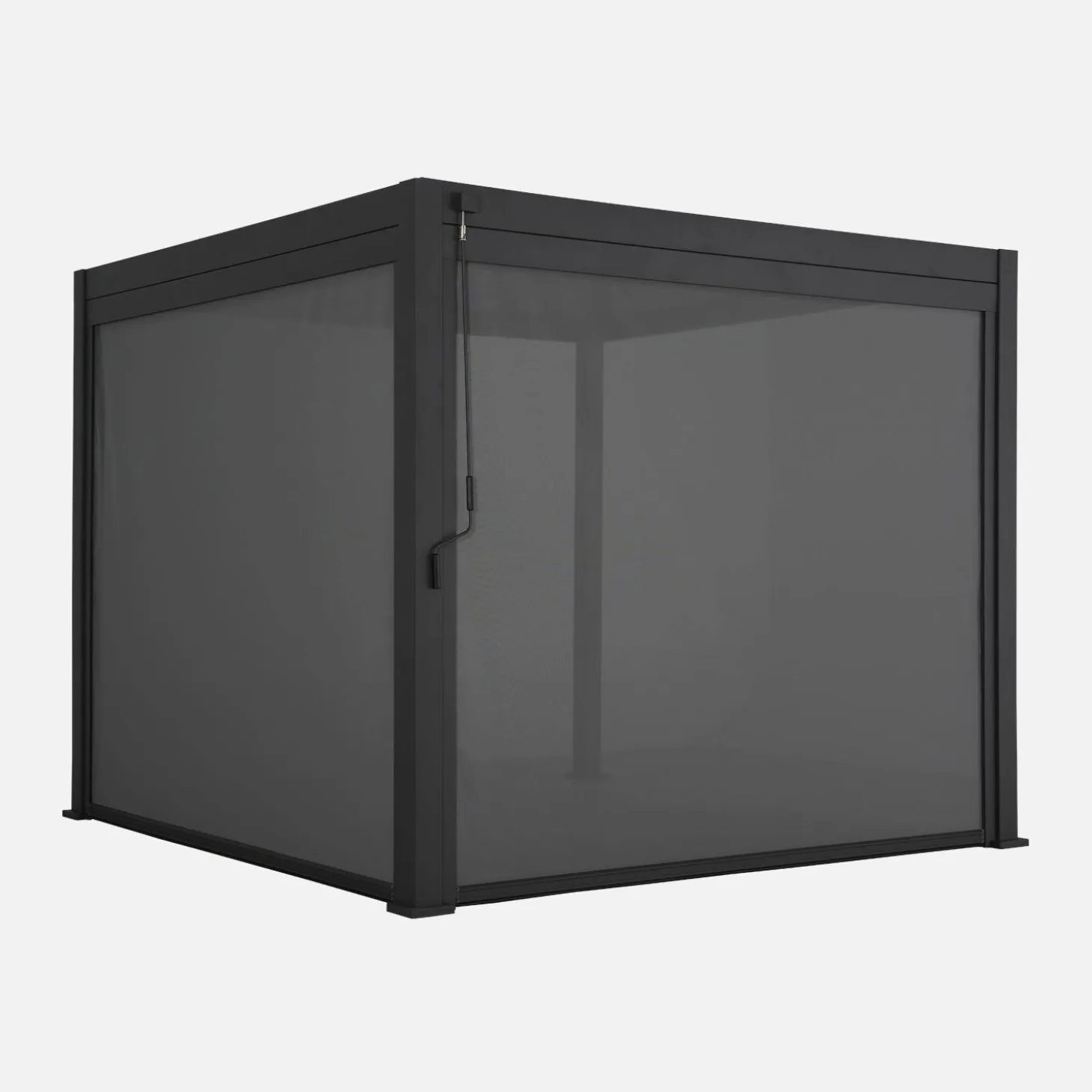Pérgola bioclimática de alumínio 3x3m + 2 estores de 3m