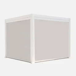 Pérgola bioclimática de alumínio 3x3m + 2 estores de 3m