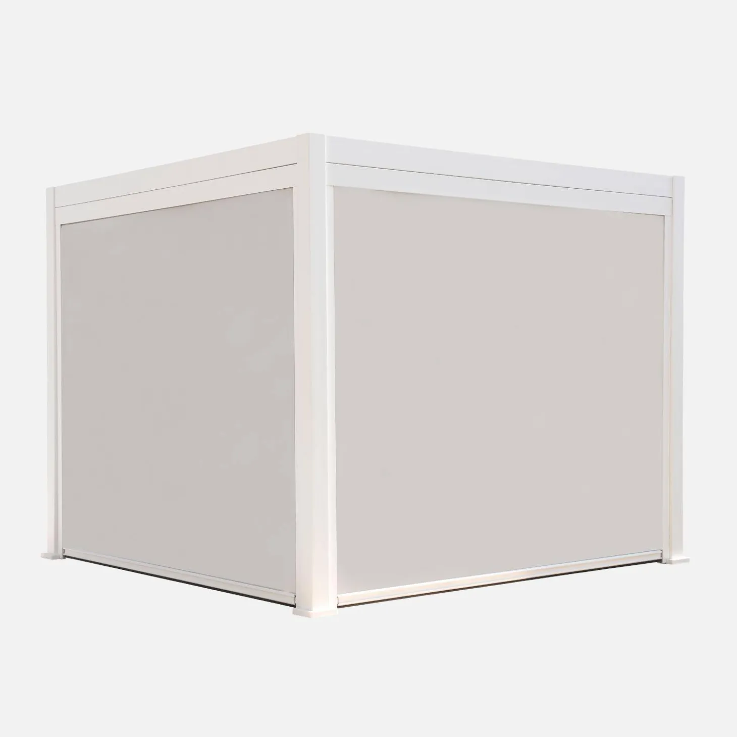 Pérgola bioclimática de alumínio 3x3m + 2 estores de 3m