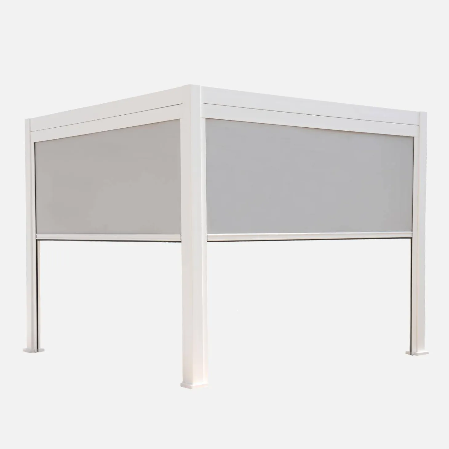 Pérgola bioclimática de alumínio 3x3m + 2 estores de 3m