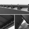 Pérgola bioclimática de alumínio 3x4m + persianas verticais 1m e 1.3m