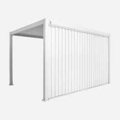 Pérgola bioclimática de alumínio 3x4m + painel vertical 4m Triomphe