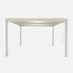 Pérgola bioclimática de alumínio e aço com lâminas ajustáveis 3,6x3,6m