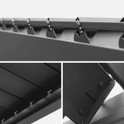 Pérgola bioclimática em alumínio 3x6m + 2 estores 3m