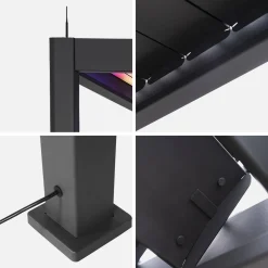 Pérgola bioclimática em alumínio 3x4m com iluminação LED + estore 4m