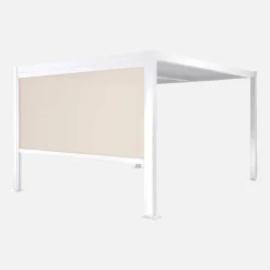 Pérgola bioclimática em alumínio 3x3m + 1 estore 3m