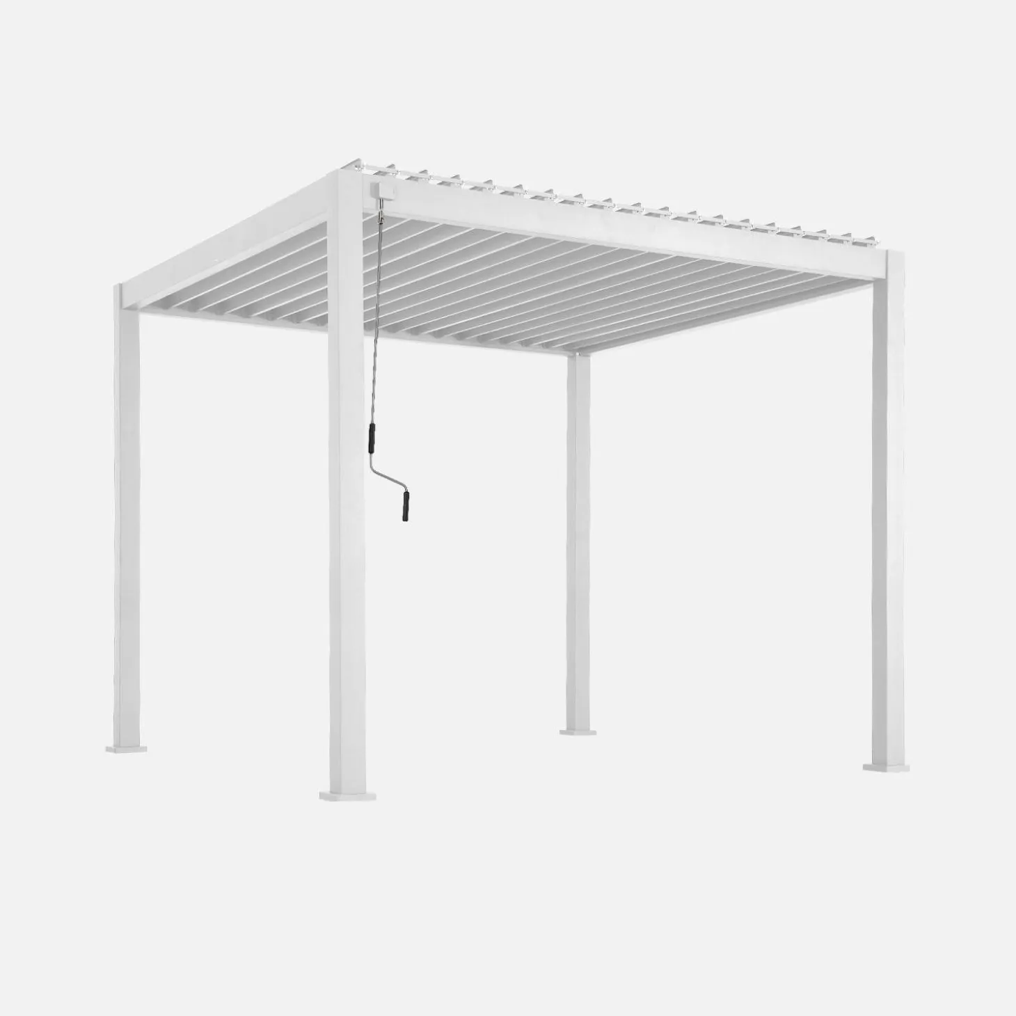Pérgola bioclimática em alumínio 3x3m com lâminas ajustáveis