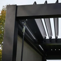 Pérgola bioclimática em alumínio e aço 3x4m com lâminas ajustáveis