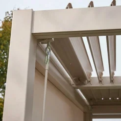 Pérgola bioclimática em alumínio e aço 3x4m com lâminas ajustáveis
