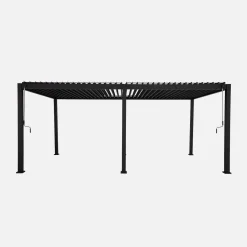 Pérgola bioclimática em alumínio 3x6m com lâminas ajustáveis