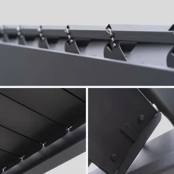 Pérgola bioclimática em alumínio 3x6m com lâminas ajustáveis