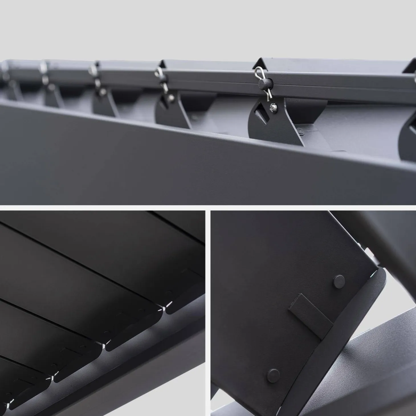 Pérgola bioclimática em alumínio 3x6m com lâminas ajustáveis