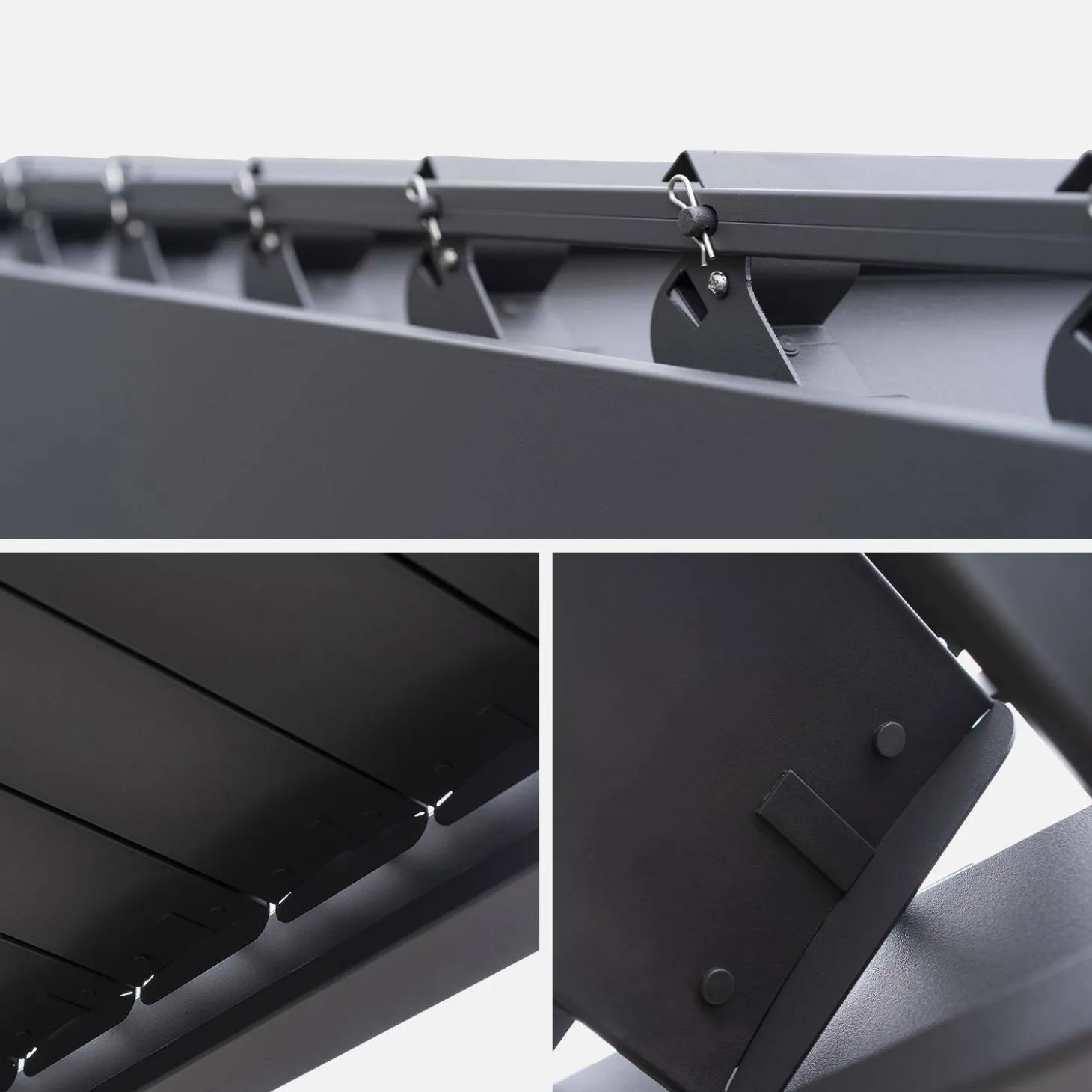Pérgola bioclimática em alumínio 3x4m + estore de 3m