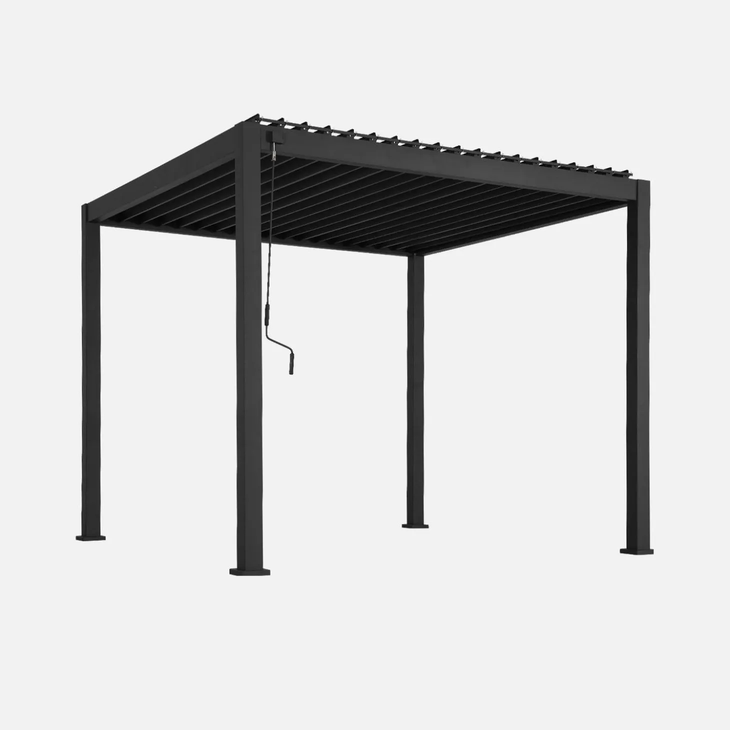 Pérgola bioclimática em alumínio 3x3m com lâminas ajustáveis