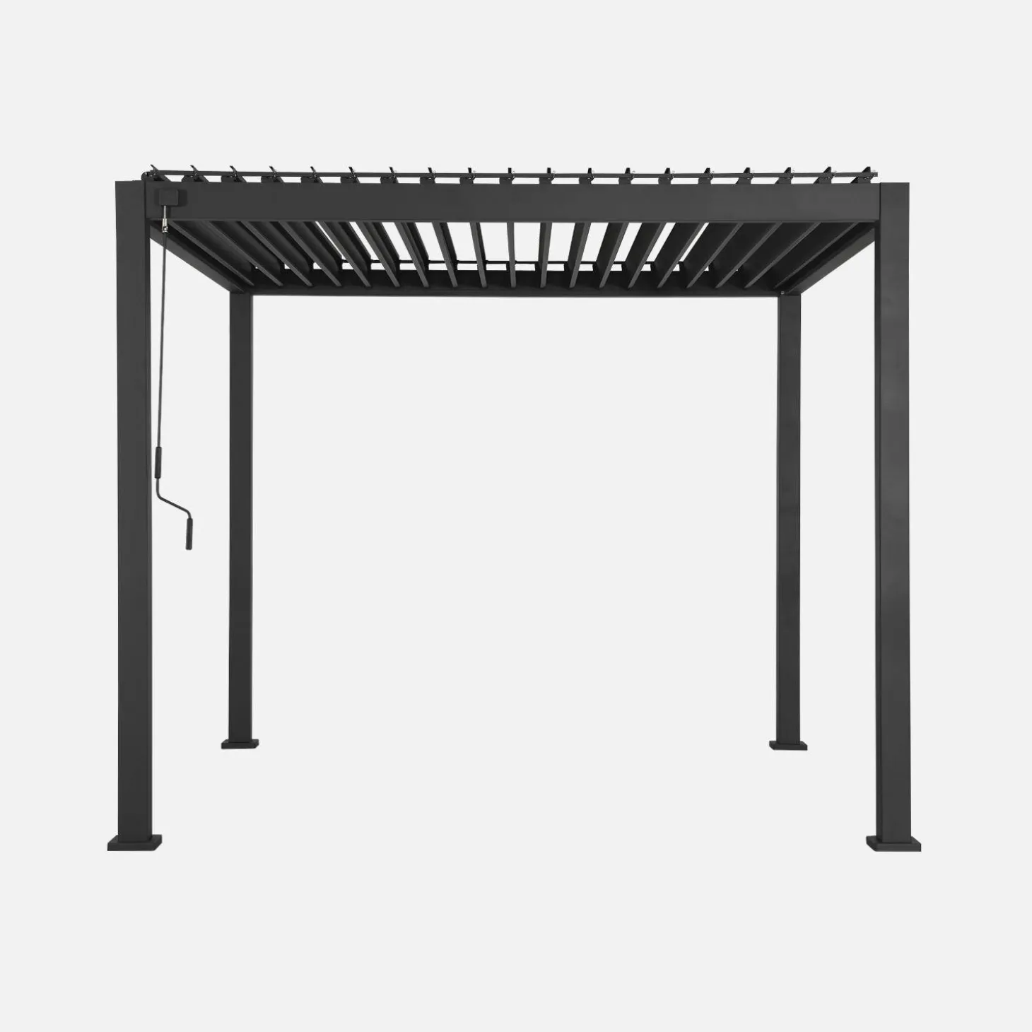 Pérgola bioclimática em alumínio 3x3m com lâminas ajustáveis
