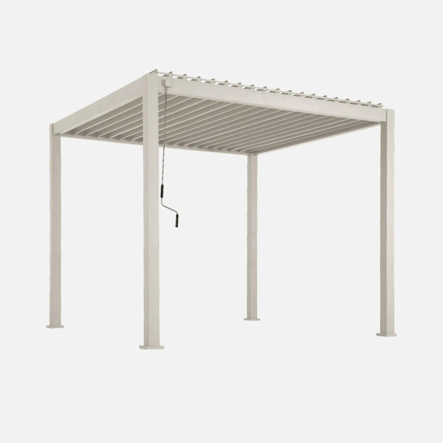 Pérgola bioclimática em alumínio 3x3m com lâminas ajustáveis