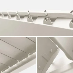 Pérgola bioclimática em alumínio 3x3m com lâminas ajustáveis