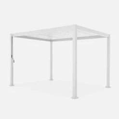 Pérgola bioclimática em alumínio 3x4m com lâminas ajustáveis