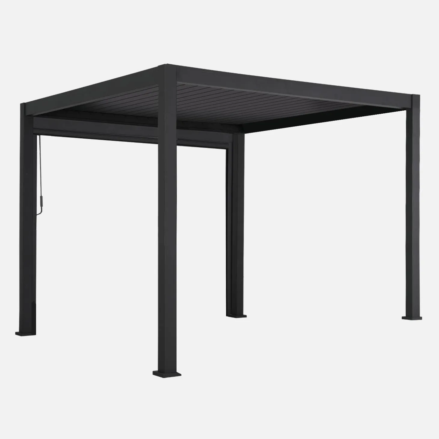 Pérgola bioclimática em alumínio 3x3m + 1 estore 3m