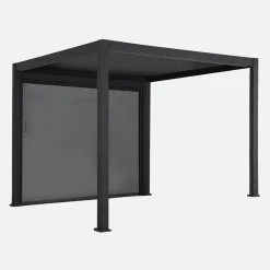 Pérgola bioclimática em alumínio 3x3m + 1 estore 3m