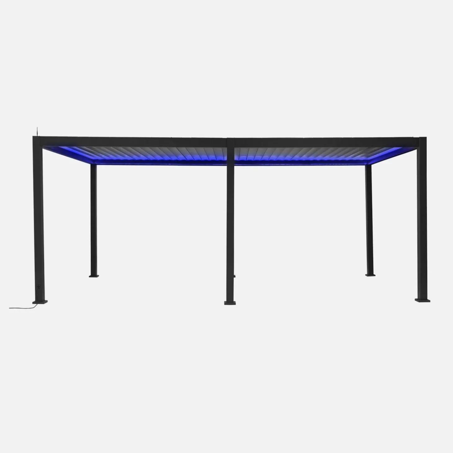Pérgola bioclimática em alumínio 3x6m com iluminação LED