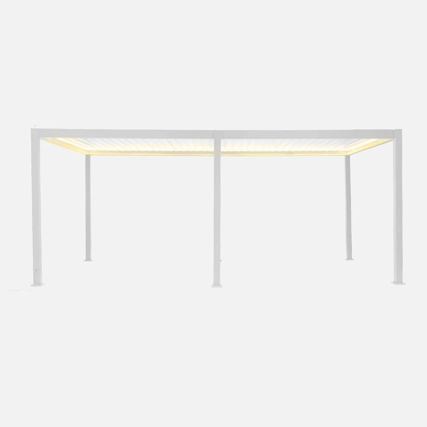 Pérgola bioclimática em alumínio 3x6m com iluminação LED
