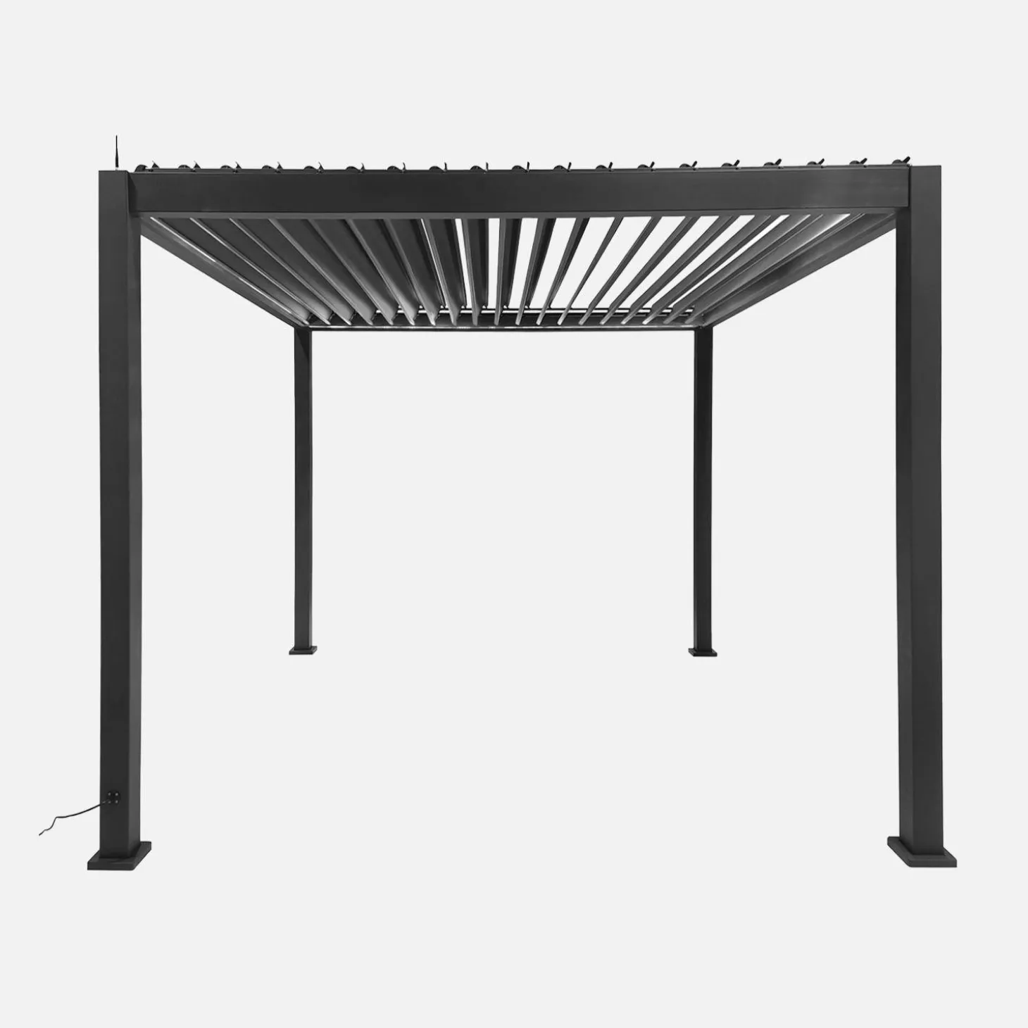 Pérgola bioclimática em alumínio 3x3m com iluminação LED