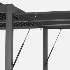 Pérgola bioclimática em alumínio e aço 3x4m + estore 3m