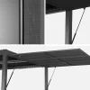 Pérgola bioclimática em alumínio e aço 3x3m + estore 3m