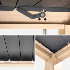 Pérgola bioclimática em alumínio 3x4m com lâminas ajustáveis