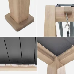 Pérgola bioclimática em alumínio 3x3m com lâminas ajustáveis