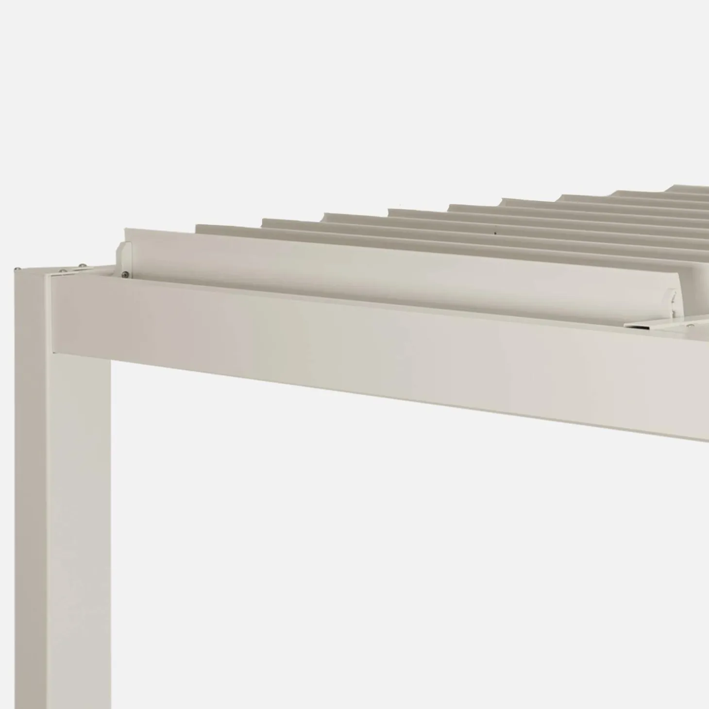 Pérgola bioclimática em alumínio e aço 3x3m com lâminas ajustáveis