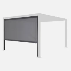 Pérgola bioclimática em alumínio 3x3m + 1 estore 3m