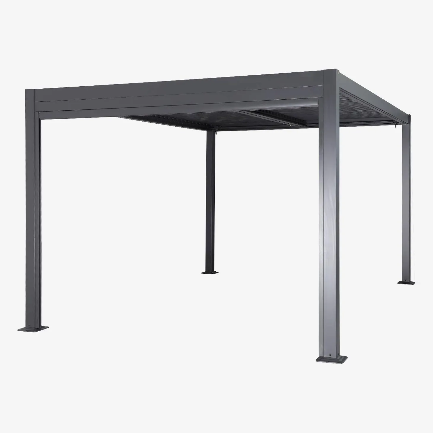 Pérgola bioclimática em alumínio 3x3m + 1 estore 3m