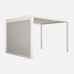 Pérgola bioclimática em alumínio 3x4m + estore de 3m