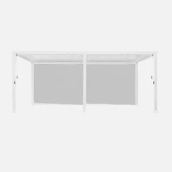 Pérgola bioclimática em alumínio 3x6m + 2 estores 3m